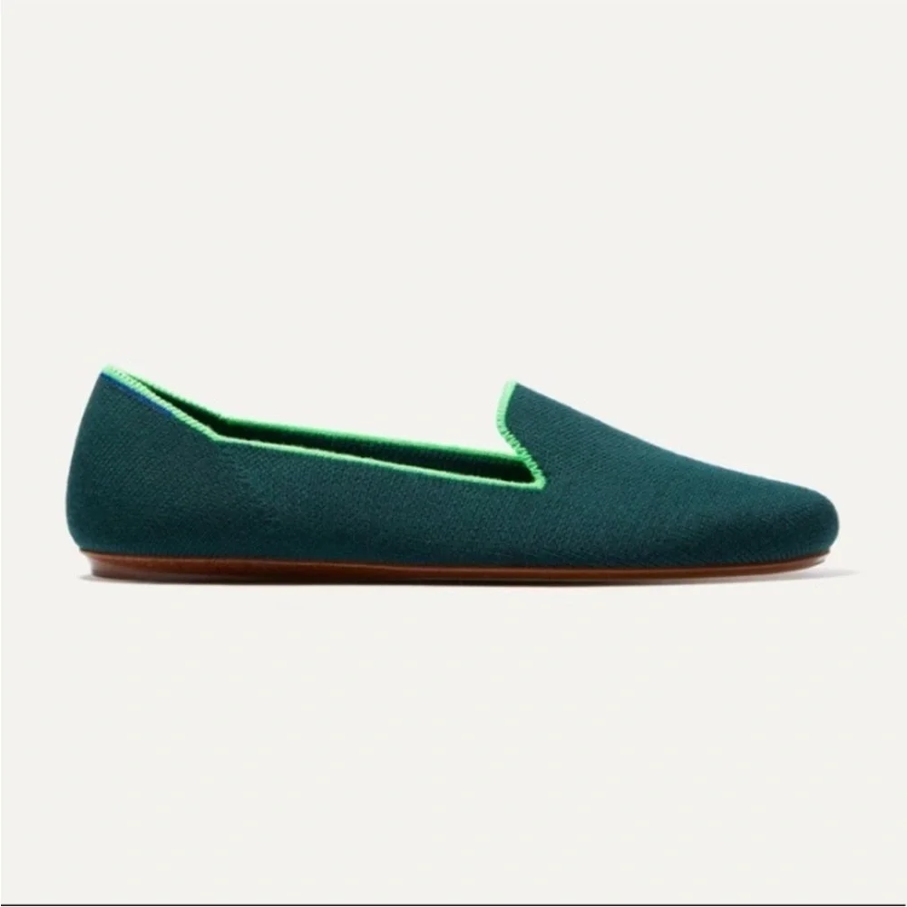 Rothy’s Loafer Flat Merino Wool Knit in Winter Green